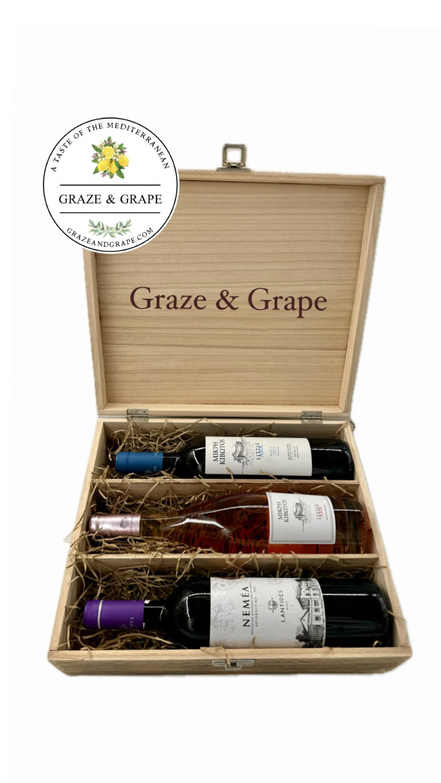 Exclusive Trio of Greek Fine Wine Gift Box – Graze Grape