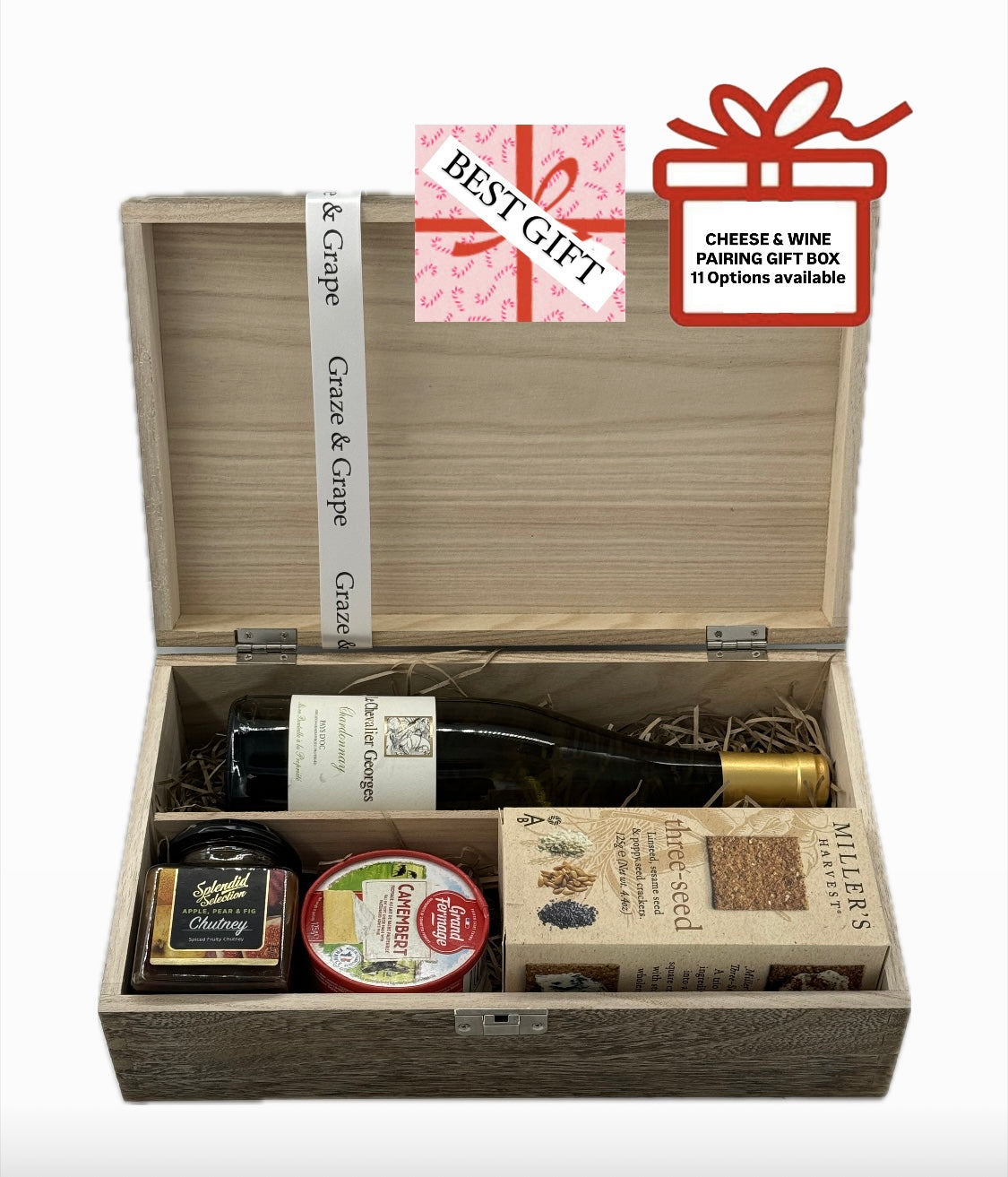 Wine & Cheese Pairing Gift Boxes. 12 pairing Options Available